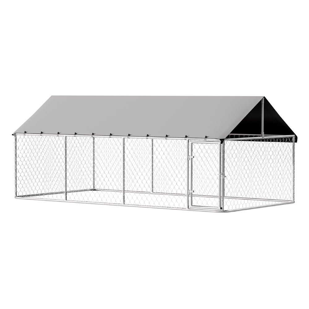 Dog Kennel Large House XL Pet Run Cage Puppy Outdoor Enclosure 2Mx4M