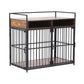2-in-1 Wooden Dog Crate 104cm Pet Cage Furniture End Table Storage Black