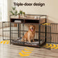 2-in-1 Wooden Dog Crate 104cm Pet Cage Furniture End Table Storage Black