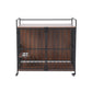 2-in-1 Wooden Dog Crate 99cm Pet Cage Furniture End Table Wheels Black