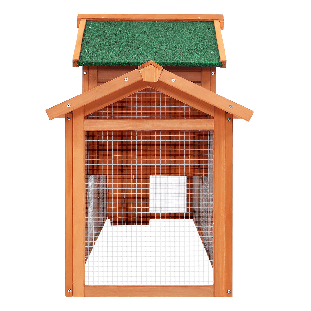 Rabbit Hutch Chicken Coop Wooden Cage Pet Hutch 220cm x 52cm x 84cm