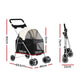Pet Stroller Pram Dog Cat Carrier Cage Large Travel Pushchair Foldable 4 Wheels