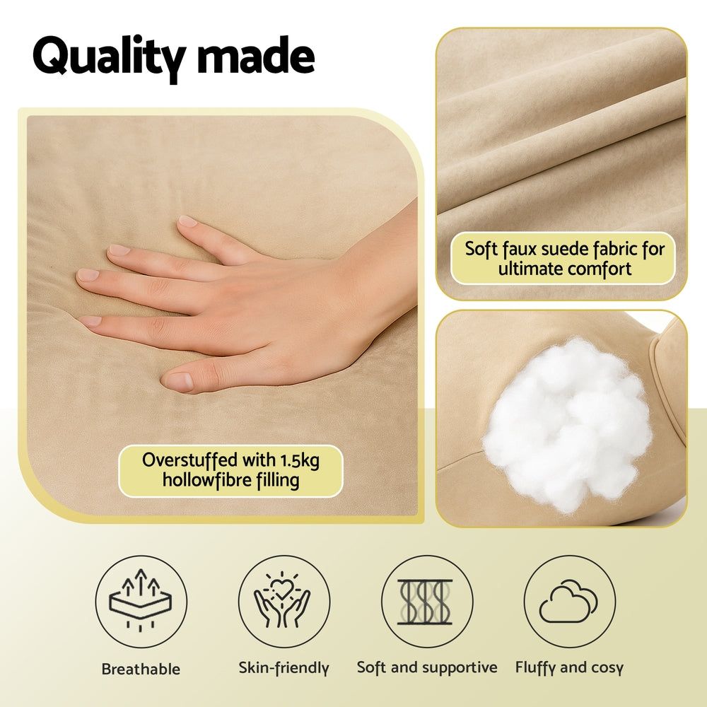 Reading Pillow Back Rest Lumbar Support Cushion - Oatmeal