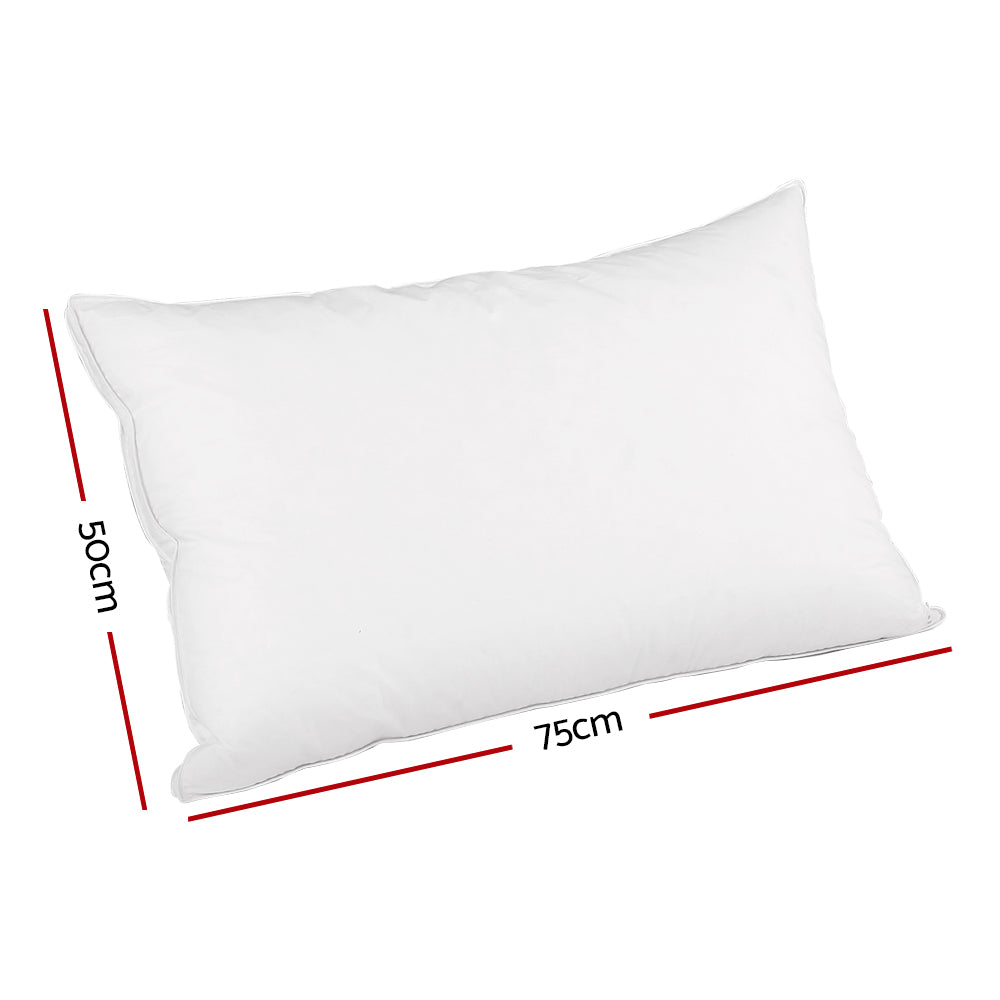 Set of 2 Goose Feather Down Pillow Luxury