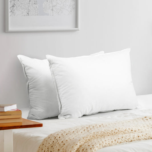 Set of 2 Goose Feather Down Pillow