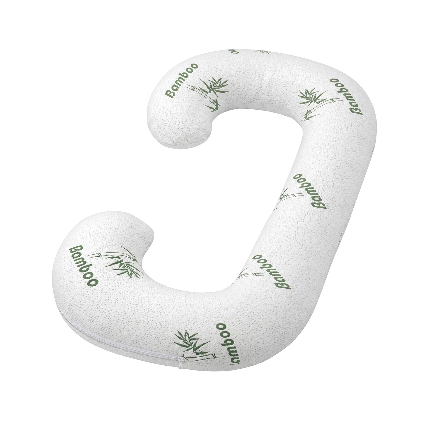 Giselle Bedding Pregnancy Pillow for Side Sleepers C-Shaped Body Pillow with Bamboo Fiber Cover, Maternity Pillow for Full Body Support, Belly and Waist Comfort