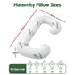 Giselle Bedding Pregnancy Pillow for Side Sleepers C-Shaped Body Pillow with Bamboo Fiber Cover, Maternity Pillow for Full Body Support, Belly and Waist Comfort
