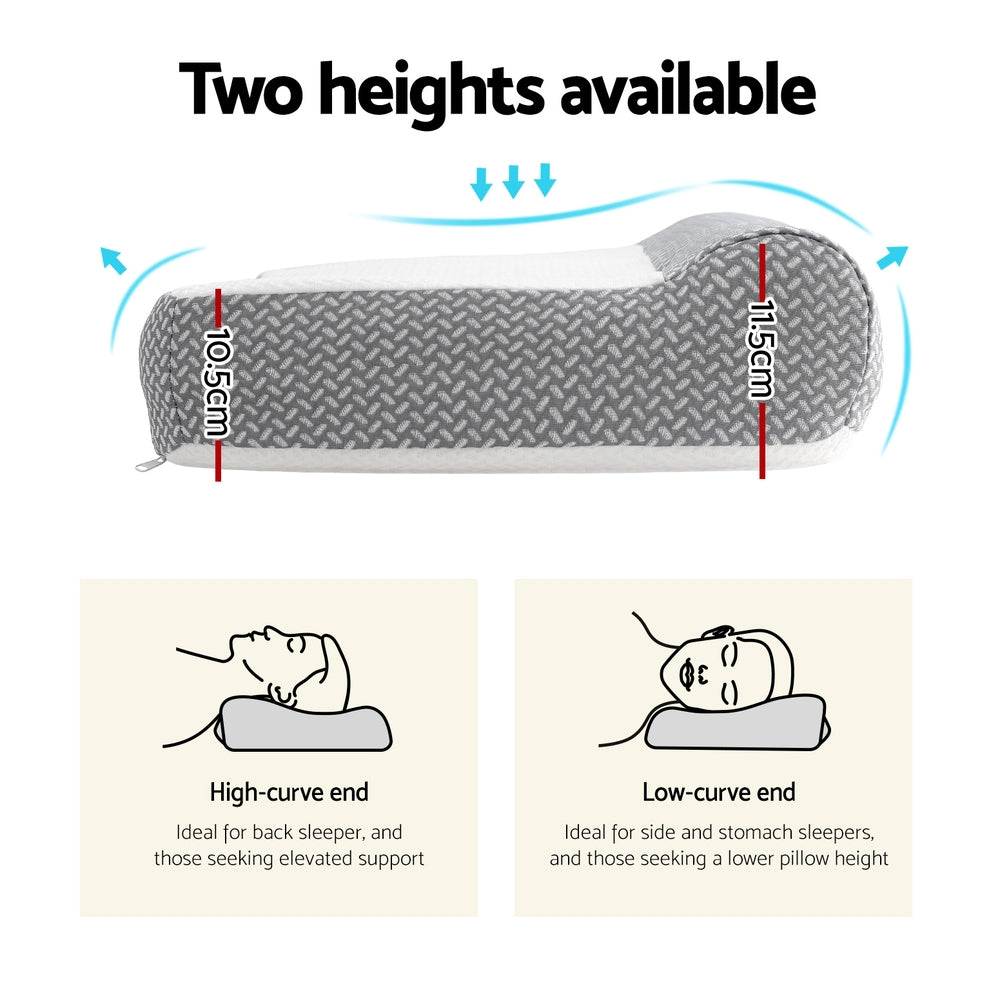 Contour Pillow Memory Foam - White