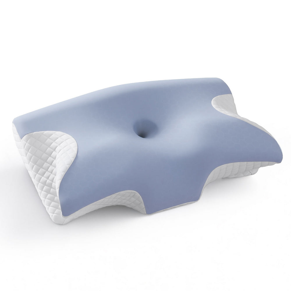 Memory Foam Pillow Ergonomic Contour - Blue
