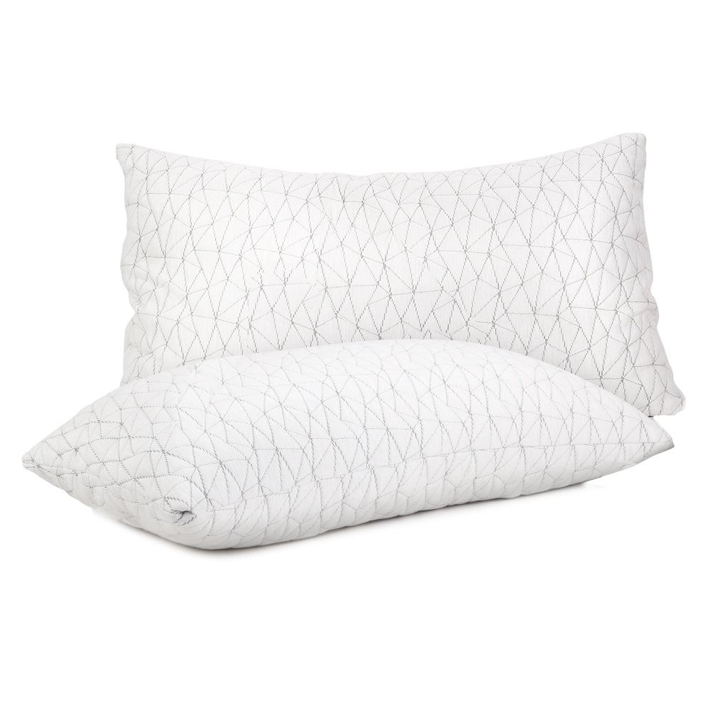 Set of 2 Memory Foam Pillow King Size