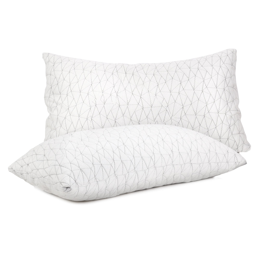 Set of 2 Memory Foam Pillow Single Size