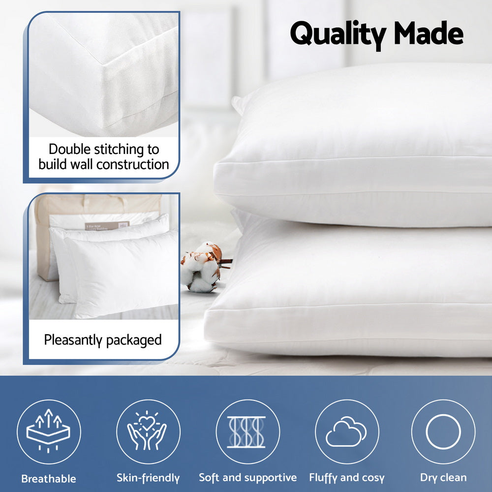 Shredded Memory Foam Pillow Adjustable Loft - White
