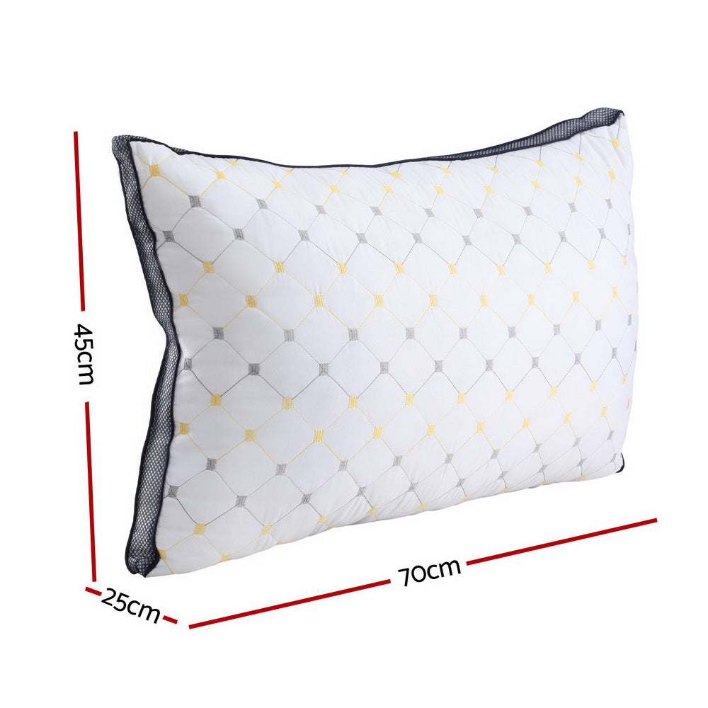 Set of 4 Pillows Microfibre - White