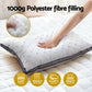 Set of 4 Pillows Microfibre - White