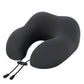 Travel Neck Pillow U-Shape Support Memory Foam Plane Car Cushion - Black