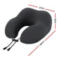 Travel Neck Pillow U-Shape Support Memory Foam Plane Car Cushion - Black