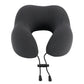 Travel Neck Pillow U-Shape Support Memory Foam Plane Car Cushion - Black