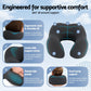 Travel Neck Pillow U-Shape Support Memory Foam Plane Car Cushion - Black