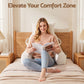 Giselle Bedding Reading Pillow with Detachable Neck Roll & Armrests Sit Up Pillow for Bed Back Support Pillow for Watching TV & Gaming Beige