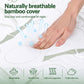 Wedge Pillow Gel Memory Foam Ergonomic Support Bamboo Cover - White