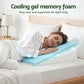 Wedge Pillow Gel Memory Foam Ergonomic Support Bamboo Cover - White