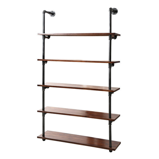 Wall Display Shelves Industrial DIY Pipe Shelf Rustic Floating Brackets