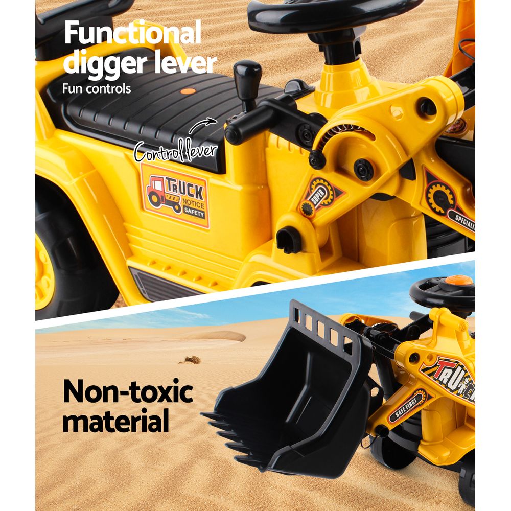 Ride On Car Toys Kids Excavator Bulldozer Sandpit Digger Car Pretend Play