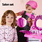 Kids Pretend Makeup Play Set Dressing Table Chair Girls Toys Children - Pink