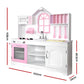 Kids Wooden Kitchen Play Set - White & Pink