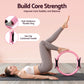 Everfit Pilates Ring Set for Women, 15pcs Home Workout Pilates Equipment with Ring, Ball, Yoga Socks, D-Ring etc. Pilates Starter Kit for Strength, Toning and Flexibility Pink