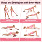 Everfit Pilates Ring Set for Women, 15pcs Home Workout Pilates Equipment with Ring, Ball, Yoga Socks, D-Ring etc. Pilates Starter Kit for Strength, Toning and Flexibility Pink