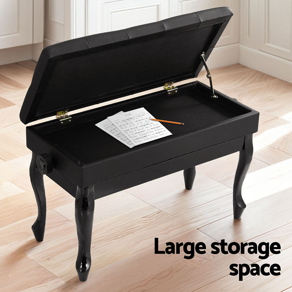 Piano Bench Stool Adjustable Height Keyboard Seat