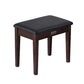 Piano Bench Stool with Storage Wooden PU Leather