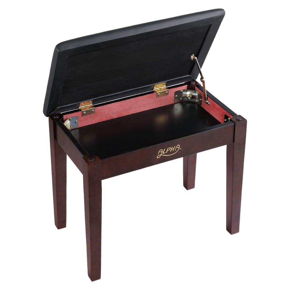 Piano Bench Stool with Storage Wooden PU Leather