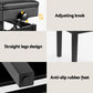 Adjustable Piano Bench Wooden Keyboard Seat Padded Music Chair Black