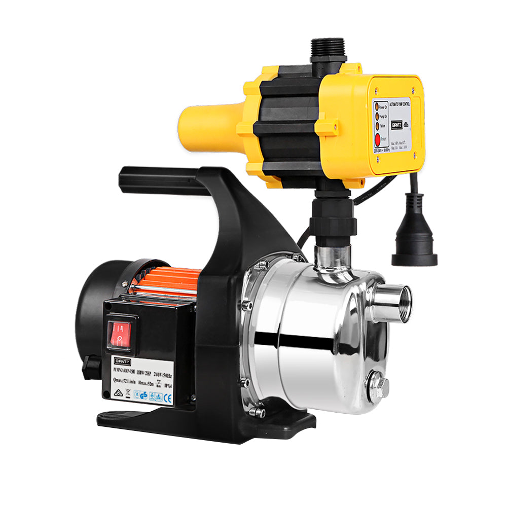 Garden Water Jet Pump High Pressure 800W Tank Rain Farm Irrigation Yellow