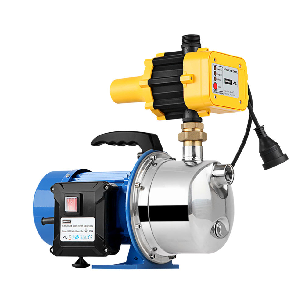 2300W High Pressure Garden Jet Water Pump with Auto Controller - Yellow