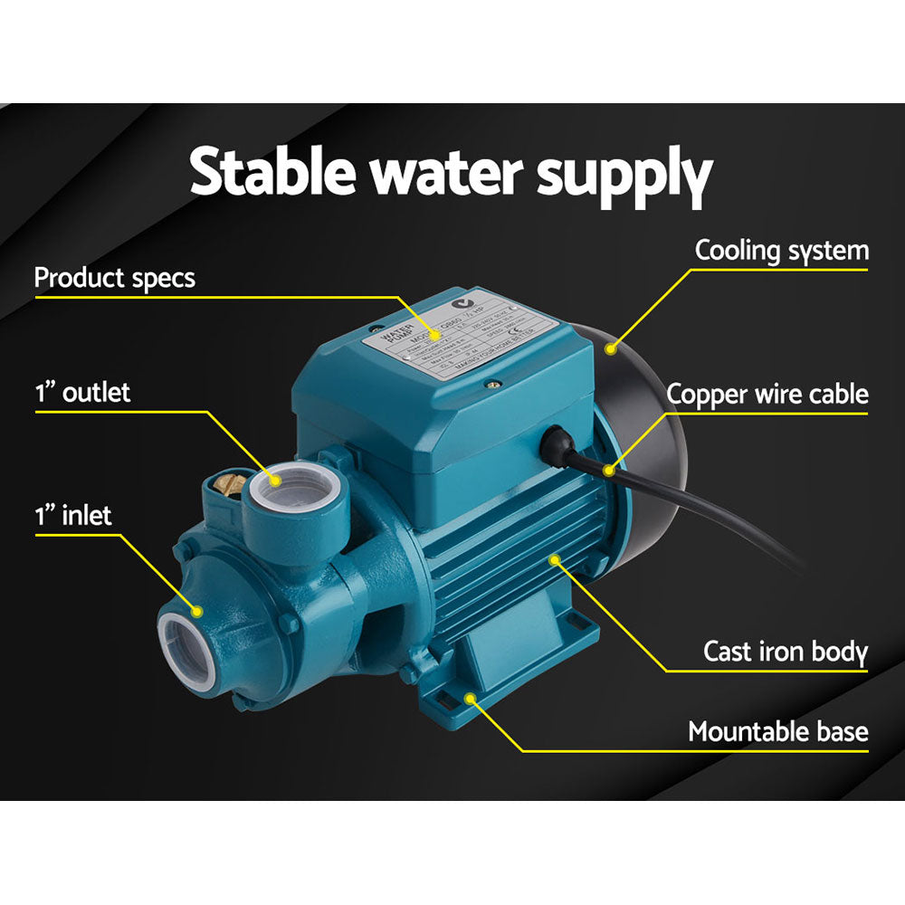 Peripheral Pump Water Garden Boiler Car Wash Irrigation Electric QB60