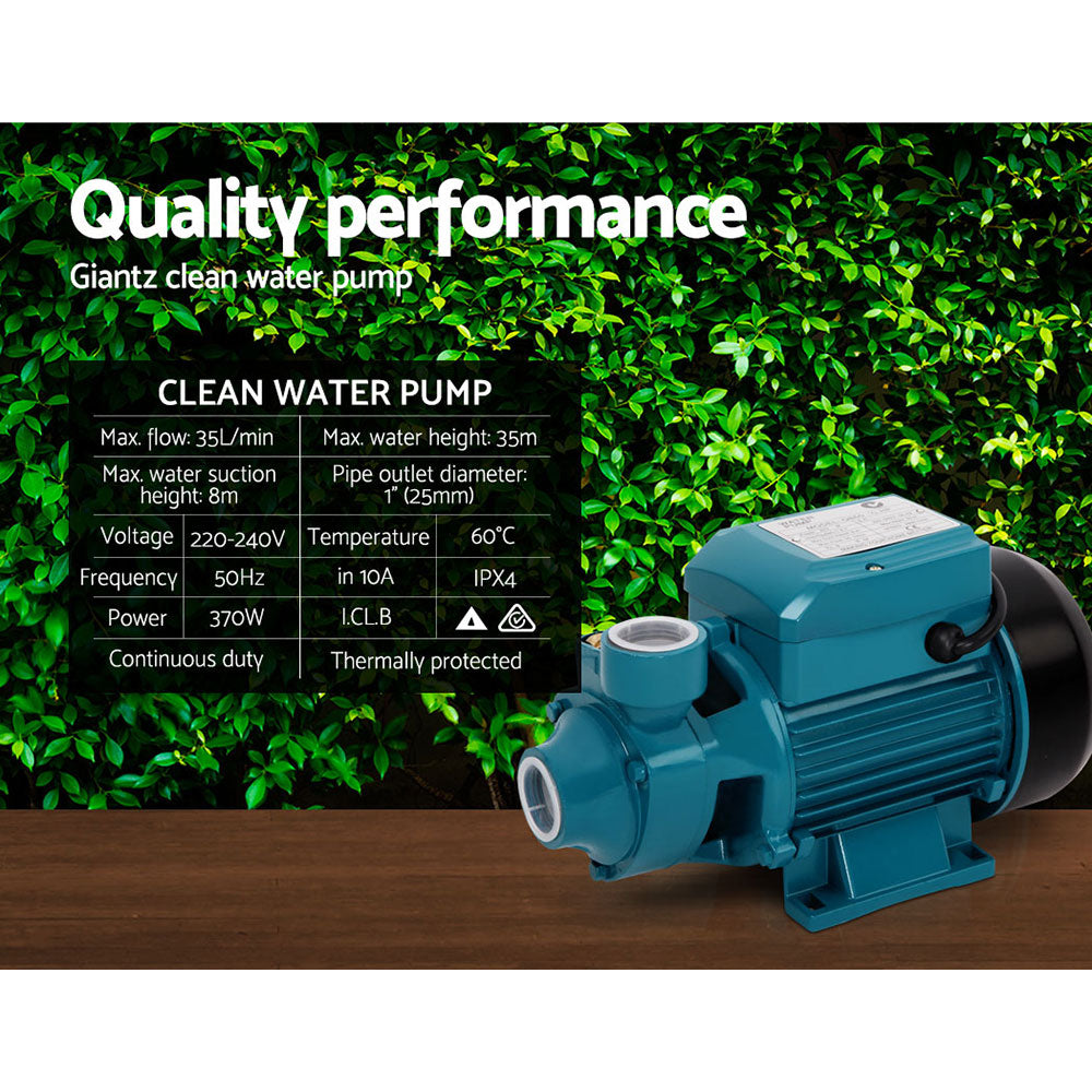 Peripheral Pump Water Garden Boiler Car Wash Irrigation Electric QB60
