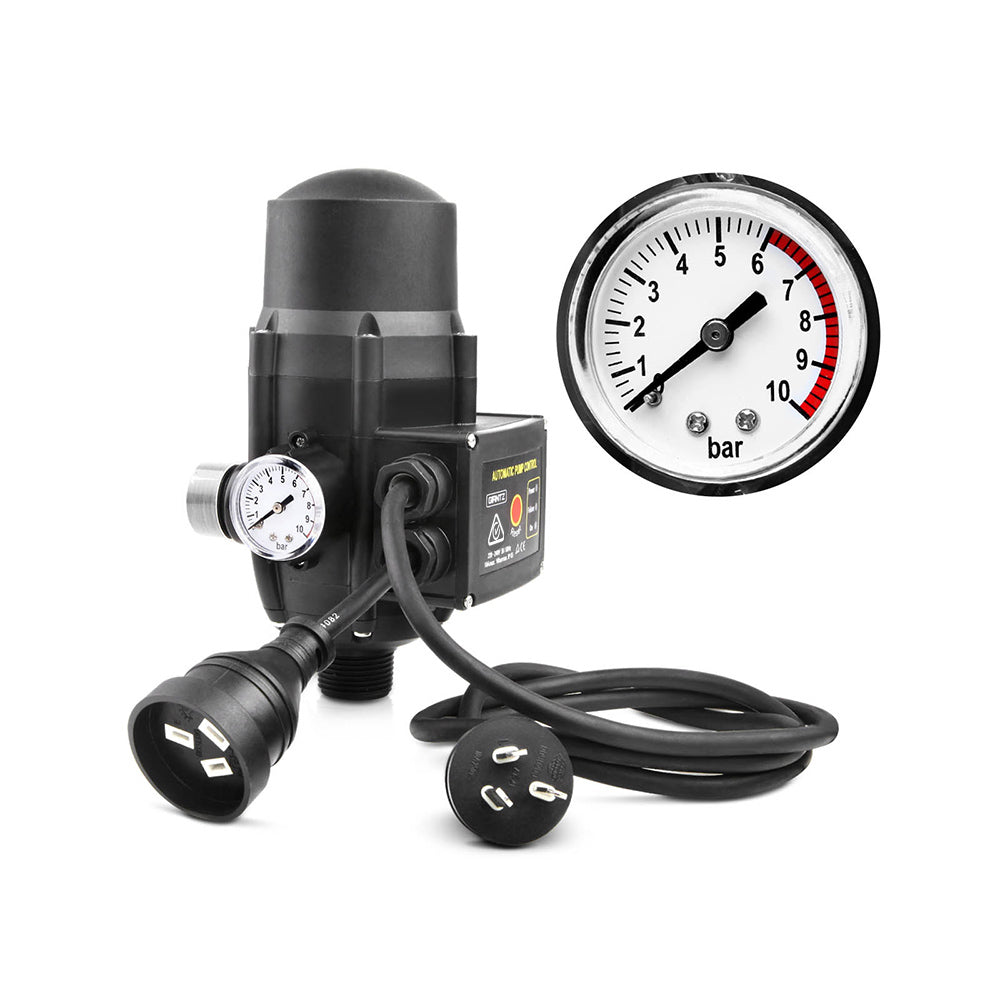 Garden Water Pump High Pressure 2000W 4-Stage Tank Irrigation - Black