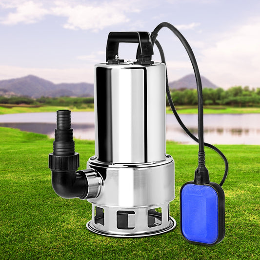 1800W Submersible Dirty Water Pump Bore Tank Well Steel Automatic Clean