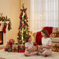 5ft 160cm Pop Up Christmas Tree Pre Decorated Artificial Christmas Tree