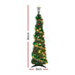 5ft 160cm Pop Up Christmas Tree Pre Decorated Warm White LED