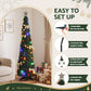 5ft 155cm Pop Up Christmas Tree Pre Decorated Multicolour LED