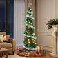 5ft 155cm Pop Up Christmas Tree Pre Decorated Warm White LED