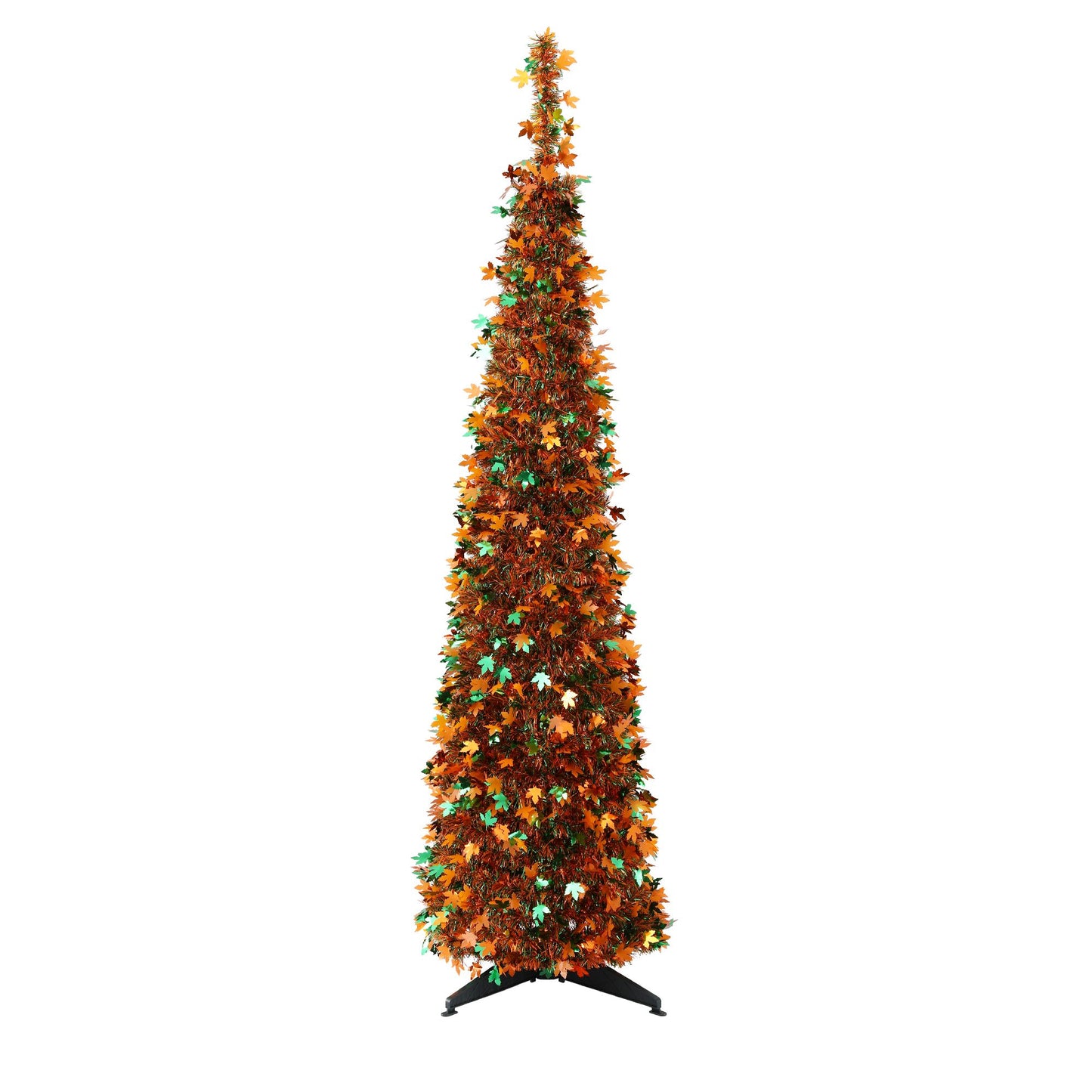 5ft 160cm 160cm Pop Up Christmas Tree Artificial Christmas Tree Golden Maple Leaf