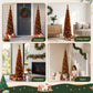 5ft 160cm 160cm Pop Up Christmas Tree Artificial Christmas Tree Golden Maple Leaf