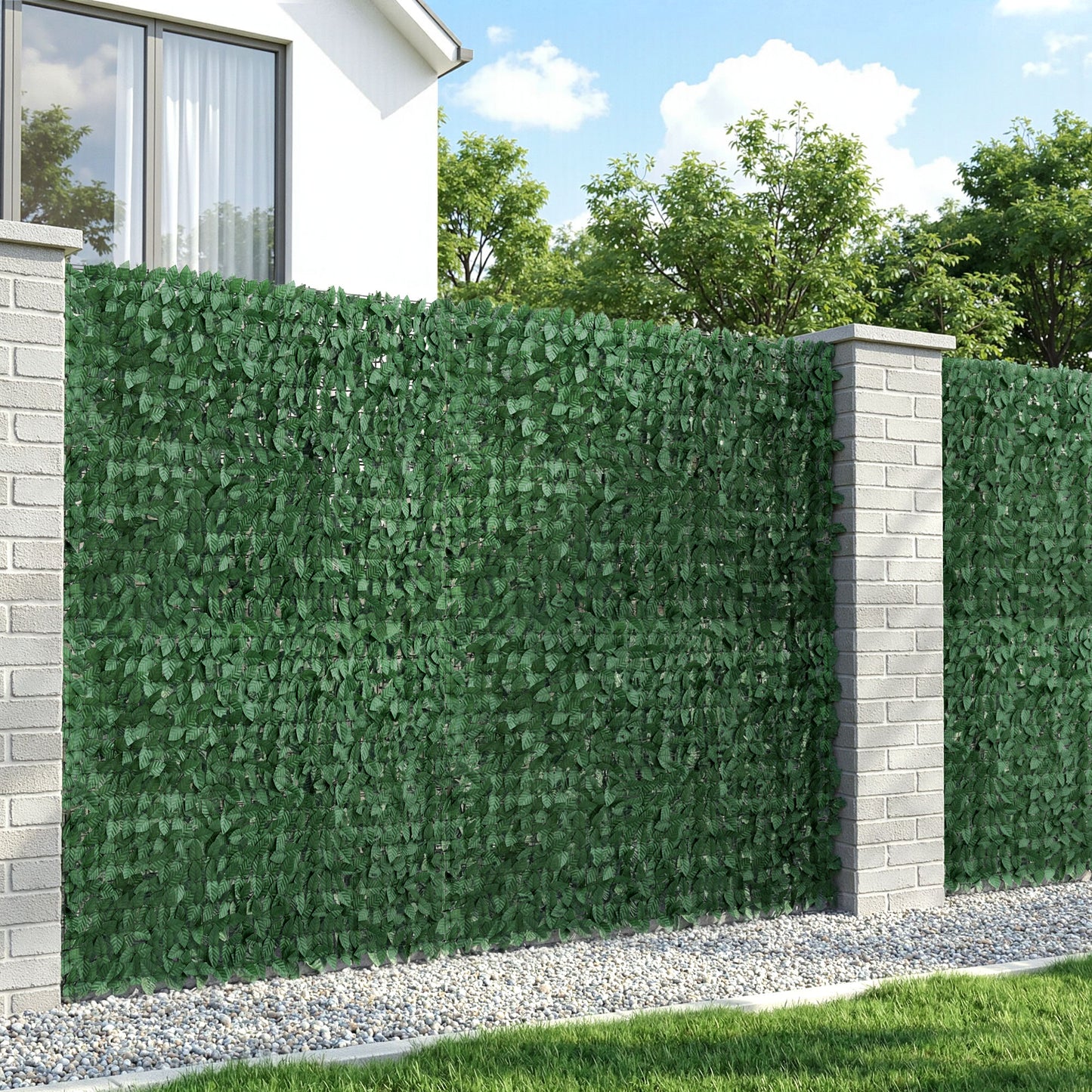 Artificial Ivy Privacy Fence Screen Greenery Backdrop Panel for Balcony Patio Garden