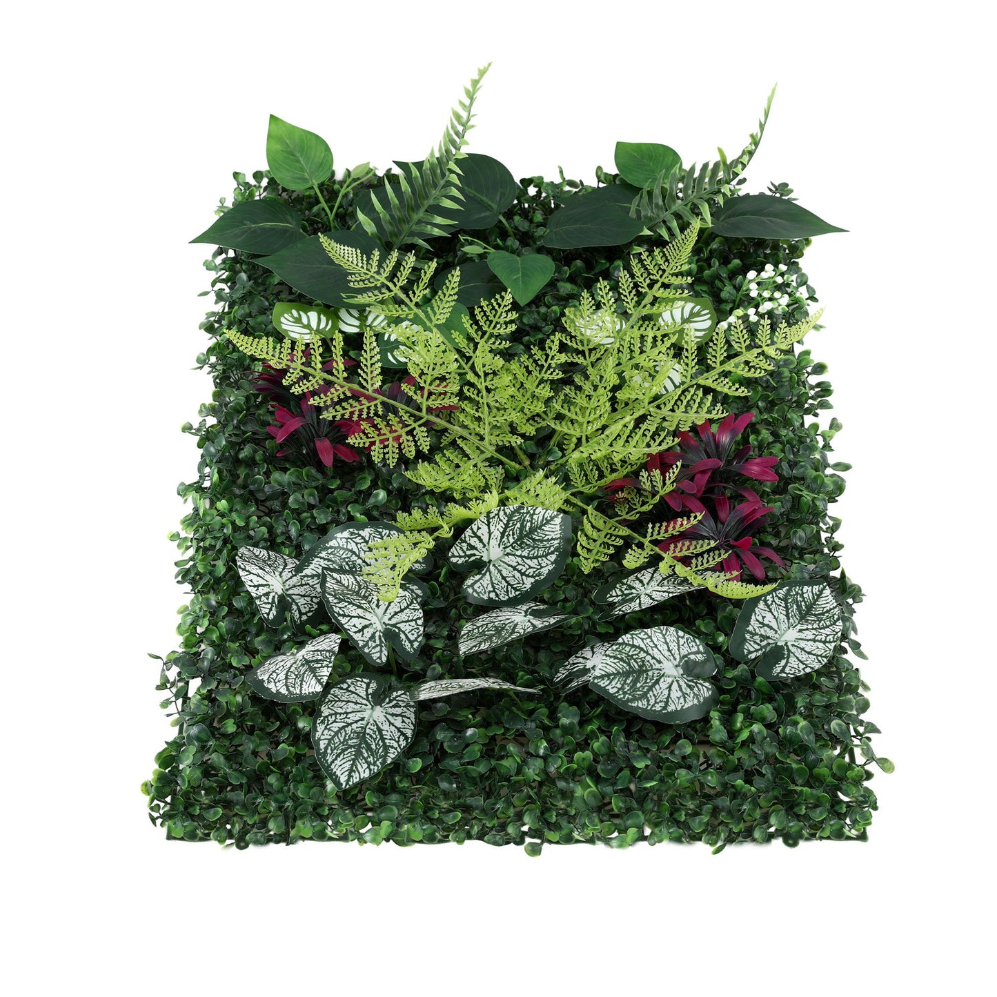 Set of 4 Artificial Plant Wall Panels 40X60CM Boxwood Panel Flower Backdrop Backyard Green Decor
