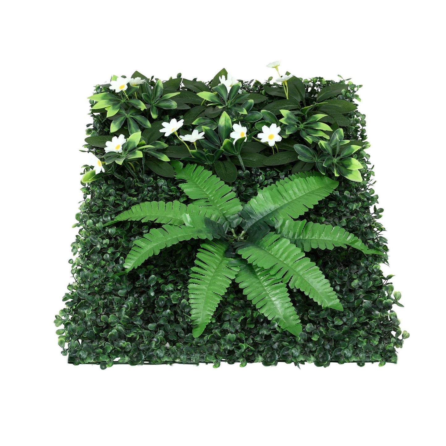Set of 4 Artificial Plant Wall Panels 40X60CM Boxwood Panel Leaf Backdrop Backyard Green Decor